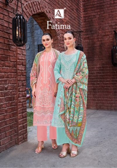 ALOK SUIT FATIMA LAWN PAKISTANI EMBROIDERY SUITS