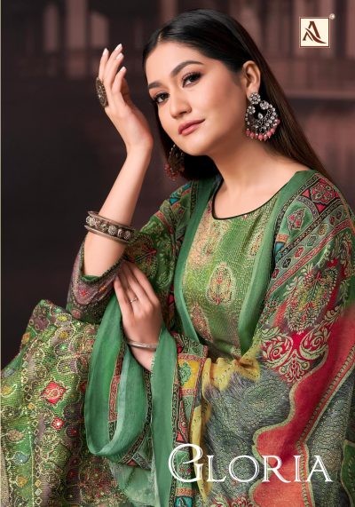 ALOK SUIT GLORIA VISCOSE SHIMMER PRINTED SUITS