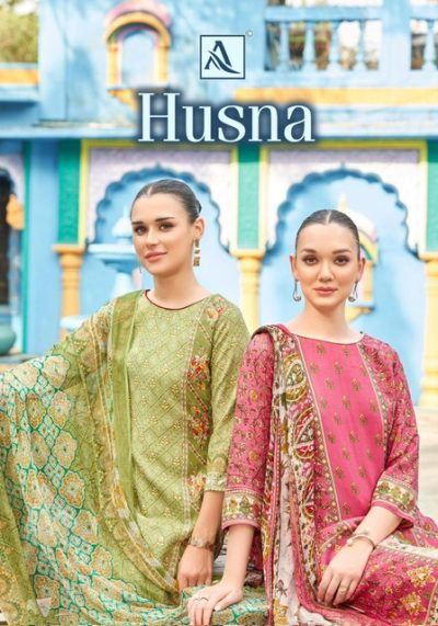 ALOK SUIT HUSNA PURE VISCOSE PRINTED SUITS SUPPLIER