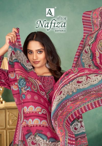 ALOK SUIT NAFIZA EDITION 4 COTTON PAKISTANI SUITS