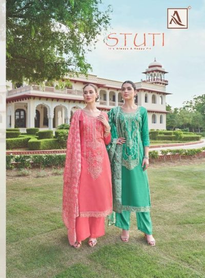 ALOK SUIT STUTI PURE COTTON EMBROIDERY SUITS