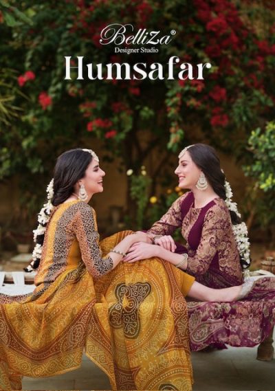 BELLIZA HUMSAFAR PURE VISCOSE PRINTED SUITS