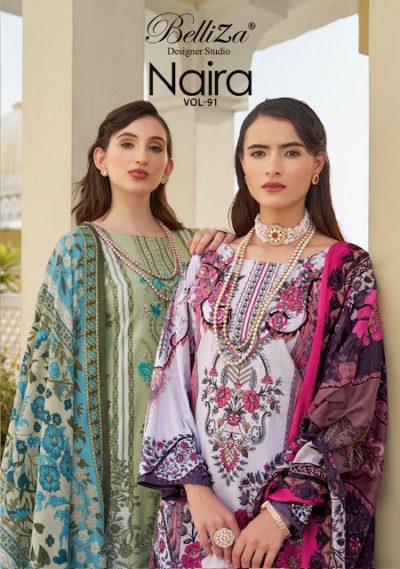 BELLIZA NAIRA VOL 91 PURE COTTON PRINTED SUITS