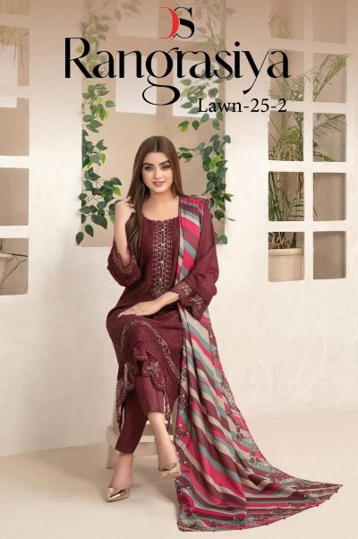 DEEPSY SUITS RANGRASIYA LAWN 25 2 PAKISTANI SUITS