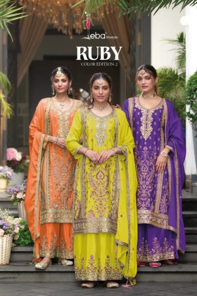 EBA RUBY COLOR EDITION 2 READYMADE CHINNON SUITS