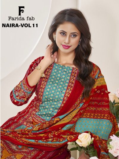 FARIDA FAB NAIRA VOL 11 PURE COTTON PRINTED SUITS