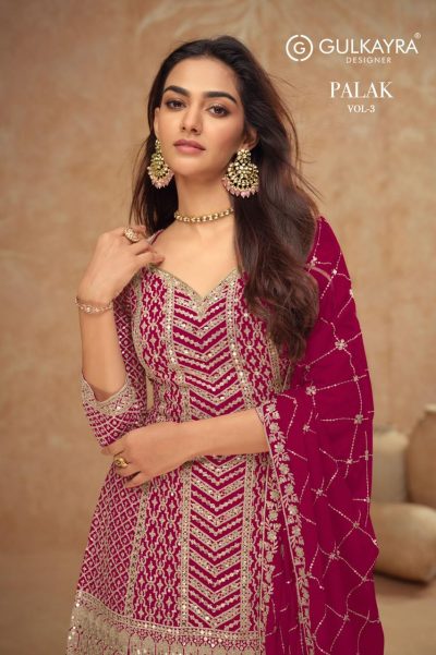 GULKAYRA DESIGNER PALAK VOL 3 CHINON FANCY SUITS