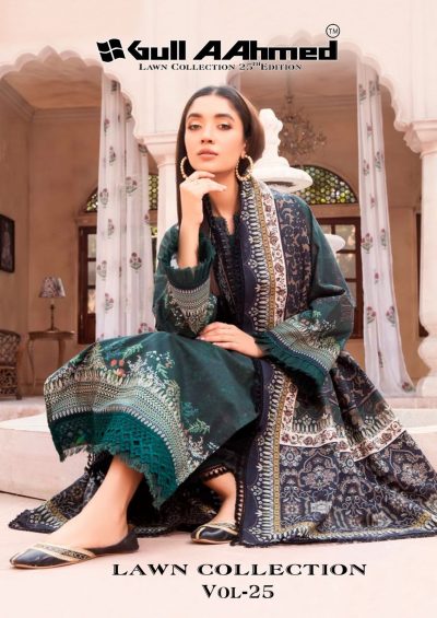 GULL AAHMED VOL 25 LAWN COLLECTION PAKISTANI SUITS