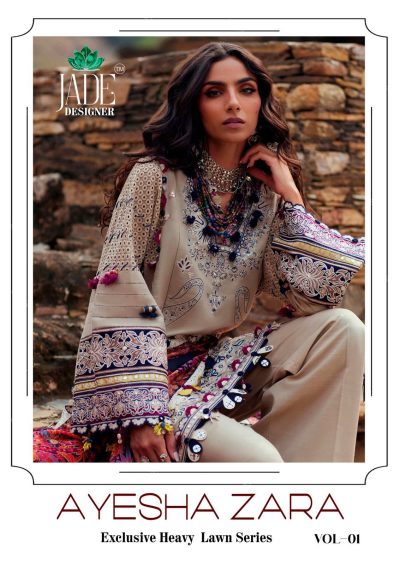 JADE AYESHA ZARA VOL 1 LAWN KARACHI SUITS