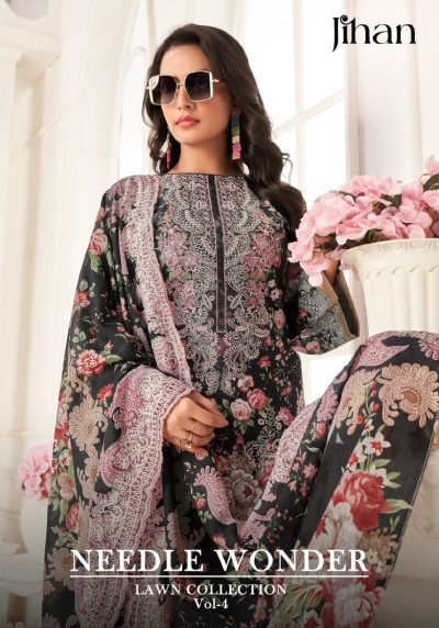 JIHAN NEEDLE WONDER VOL 4 LAWN COLLECTION SUITS