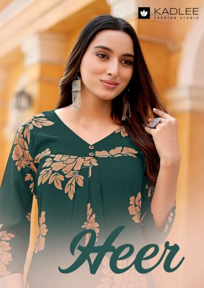 KADLEE HEER RAYON PRINTED KURTI CATALOGUE