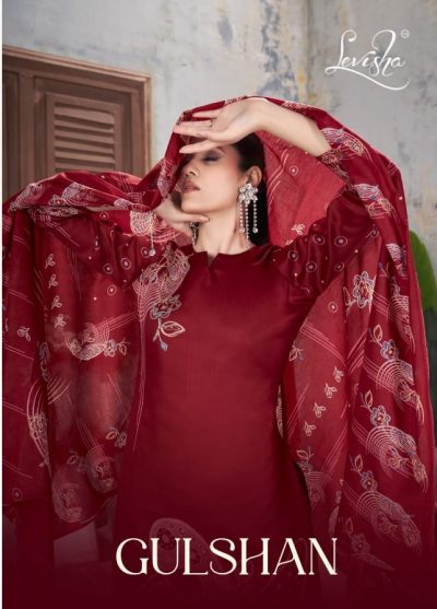 LEVISHA GULSHAN JAM COTTON SILK PRINTED SUITS