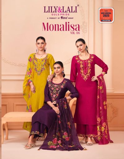 LILY & LALI MONALISA VOL 6 FANCY EMBROIDERY KURTI