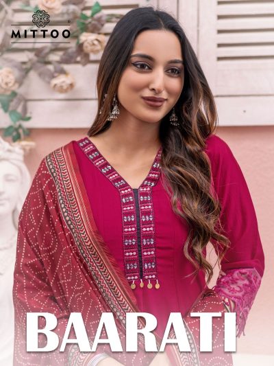 MITTOO BAARATI EMBROIDERY READYMADE KURTI