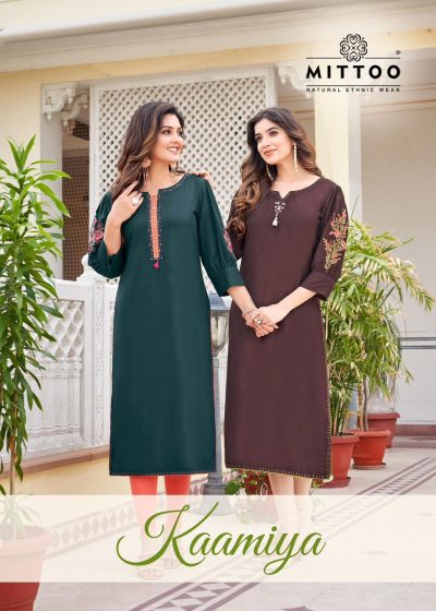 MITTOO KAAMIYA HEAVY RAYON KURTI CATALOGUE