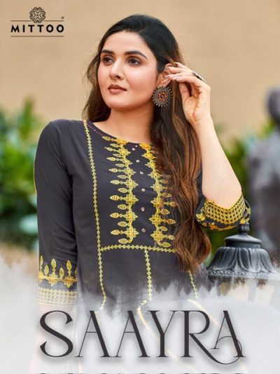 MITTOO SAAYRA RAYON PRINTED KURTI WHOLESALER