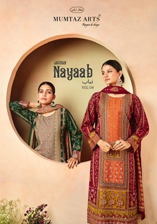 MUMTAZ ARTS NAYAAB VOL 4 VISCOSE MUSLIN SUITS