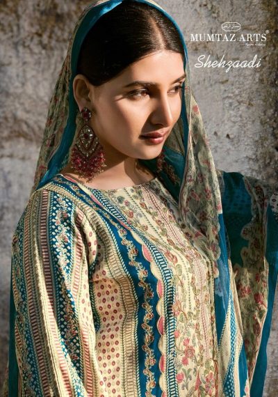 MUMTAZ ARTS SHEHZAADI PURE JAM SATIN SUITS