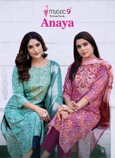 MYSTIC 9 ANAYA REYON READYMADE KURTIS SUPPLIER