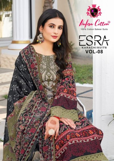 NAFISA COTTON ESRA VOL 8 PAKISTANI KARACHI SUITS