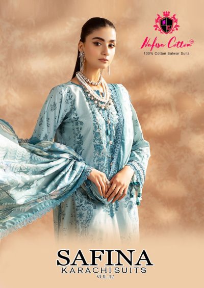 NAFISA COTTON SAFINA VOL 12 KARACHI SUITS