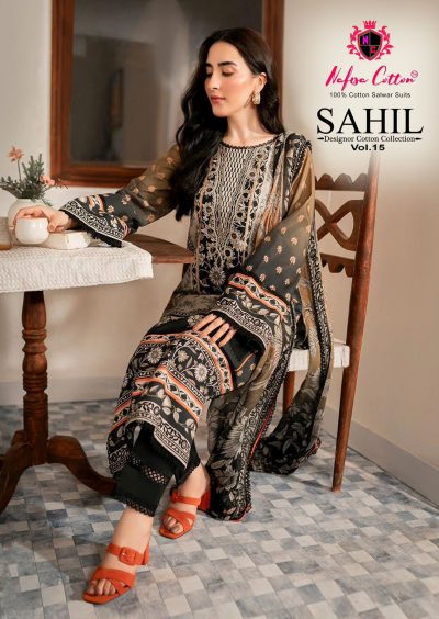 NAFISA SAHIL VOL 15 COTTON KARACHI SUITS CATALOG