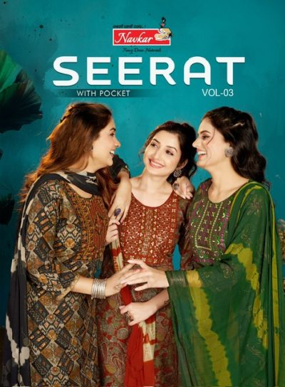 NAVKAR SEERAT VOL 3 RAYON EMBROIDERY KURTI