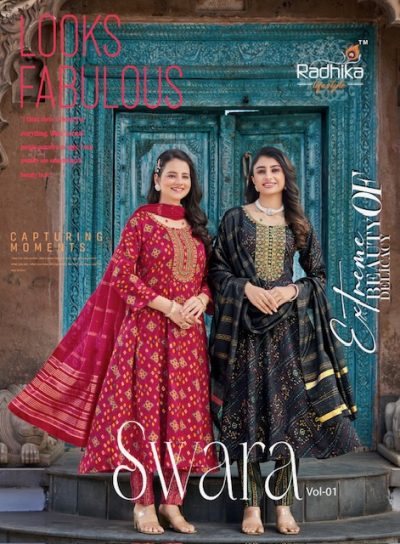 RADHIKA SWARA VOL 1 ANARKALI KURTIS CATALOGUE