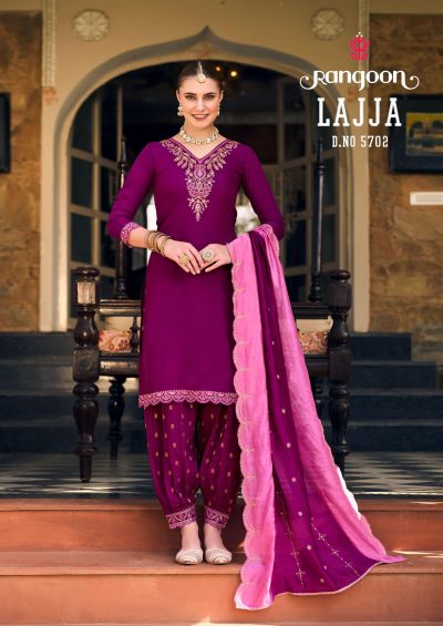 RANGOON LAJJA MUSLIN EMBROIDERY READYMADE KURTI