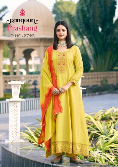 RANGOON PRASHANG READYMADE HANDWORK KURTIS