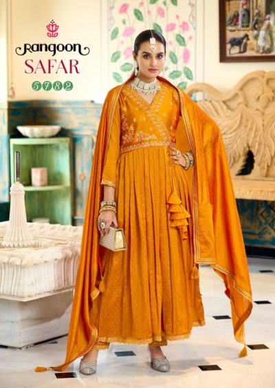 RANGOON SAFAR SILK EMBROIDERY READYMADE KURTI