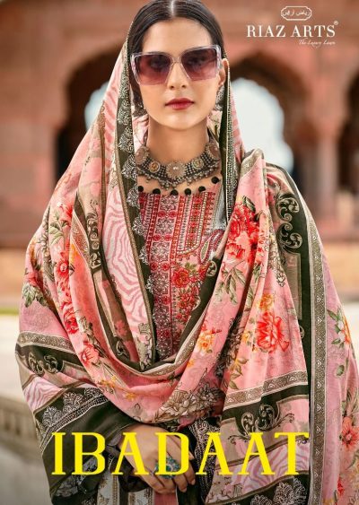 RIAZ ARTS IBADAAT PURE KARACHI LAWN PRINT SUITS