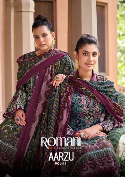 ROMANI AARZU VOL 11 SOFT COTTON PRINTED SUITS