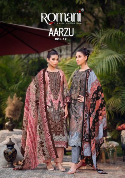 ROMANI AARZU VOL 12 PURE COTTON SUITS CATALOG