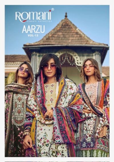 ROMANI AARZU VOL 13 PURE COTTON SUITS CATALOGUE