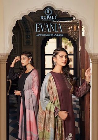 RUPALI FASHION EVANIA PURE JAM SATIN SUITS CATALOG