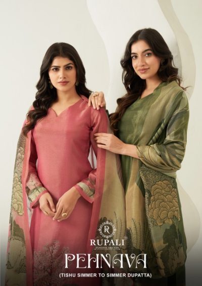 RUPALI FASHION PEHNAVA VISCOSE MUSLIN SUITS CATALOG