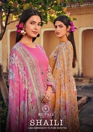 RUPALI FASHION SHAILI PURE JAM SATIN SUITS CATLAOG