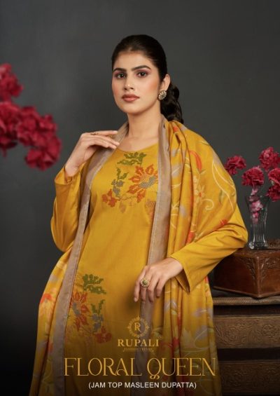 RUPALI FLORAL QUEEN JAAM SATIN SUITS CATALOGUE