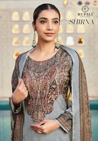 RUPALI SHIRNA PURE MUSLIN HANDWORK SUITS