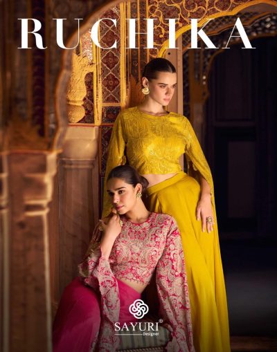 SAYURI DESIGNER RUCHIKA CHINON SILK FANCY SUITS