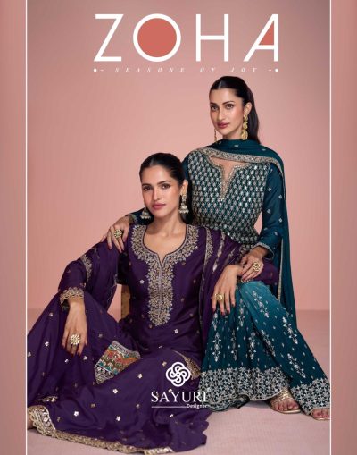 SAYURI DESIGNER ZOHA REAL CHINON SILK FANCY SUITS