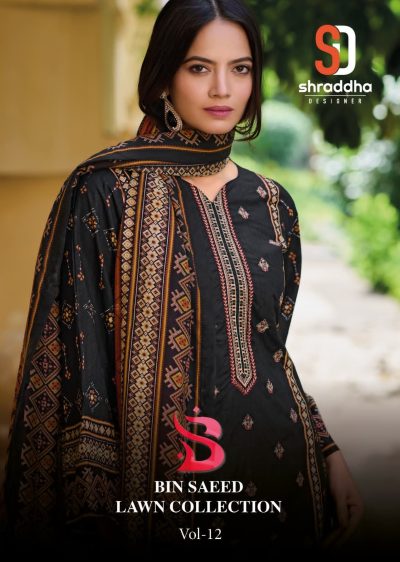 SHRADDHA DESIGNER BIN SAEED VOL 12 LAWN SUITS