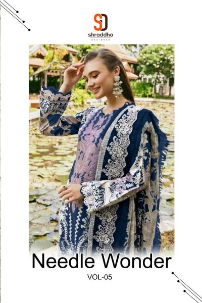 SHRADDHA NEEDLE WONDER VOL 5 PAKISTANI SUITS