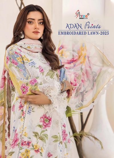 SHREE FABS ADAN PRINTS EMBROIDERED LAWN 2025