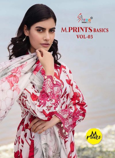 SHREE FABS M PRINT BASICS VOL 3 COTTON PRINT SUITS