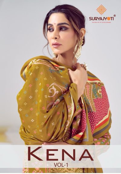 SURYAJYOTI KENA VOL 1 JAM SATIN PRINTED FANCY SUITS