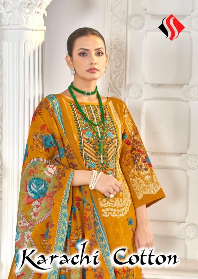 SWETA KARACHI COTTON DRESS MATERIAL SUPPLIER