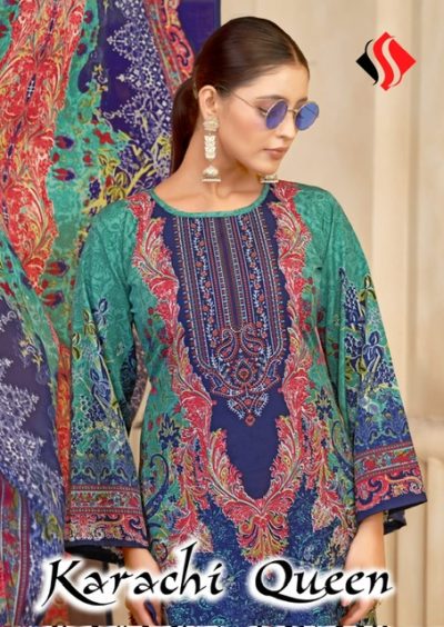 SWETA KARACHI QUEEN DRESS MATERIAL SUPPLIER