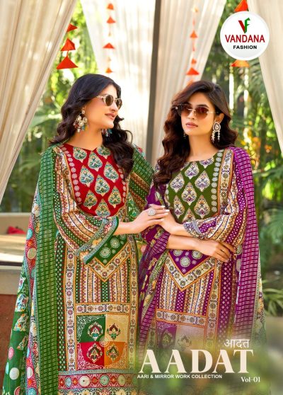 VANDANA FASHION AADAT VOL 1 VISCOSE PRINTED SUITS